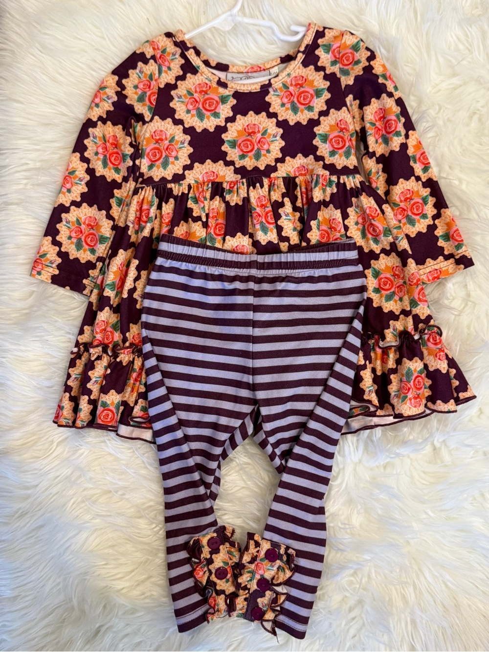 Serendipity Clothing Co Floral Tunic & Ruffle Legging Set 24M